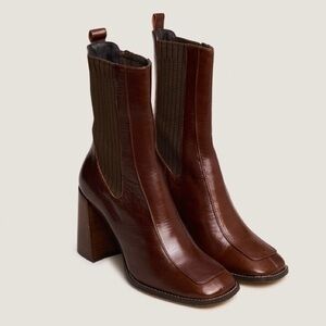 Jonak heeled Leather Ankle Boots size 39